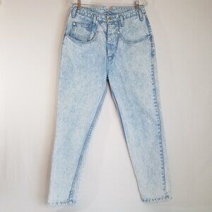 LA Gear Vintage Baggy Y2K Jeans High Rise Tapered SIZE 9 Light Wash Skater